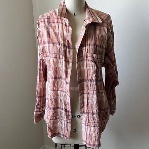 LOFT plaid button up shirt